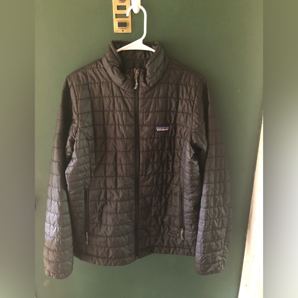 Women’s Patagonia Nano Puff jacket, black size large